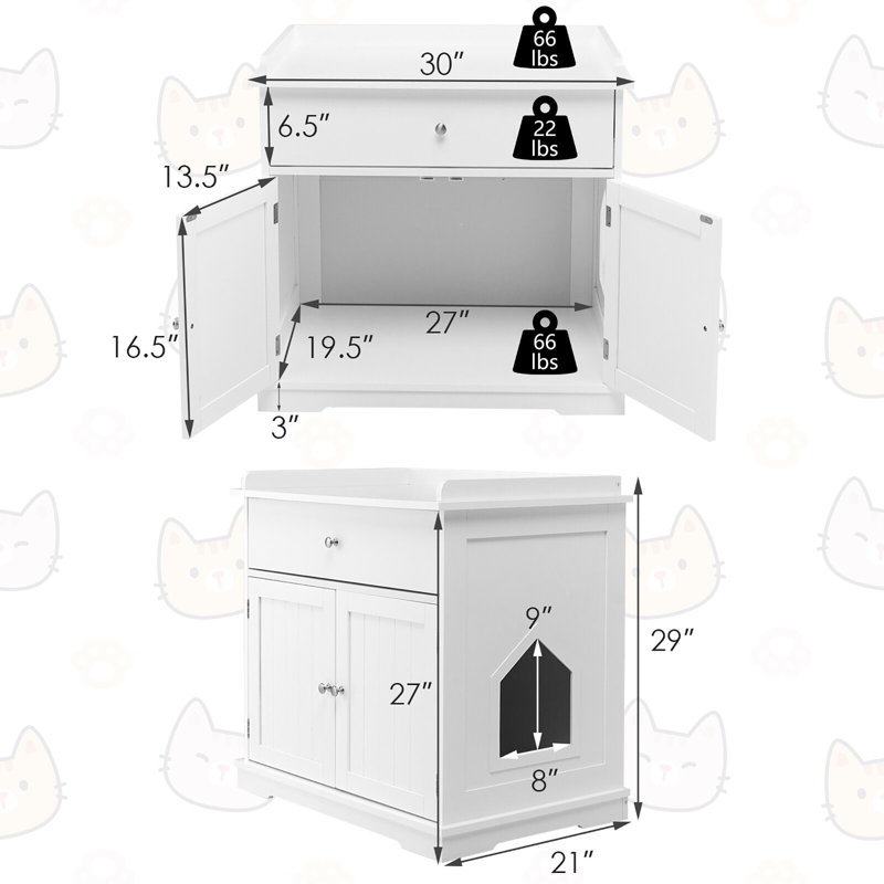Archie & Oscar™ Minehead Cat Litter Box Enclosure & Reviews